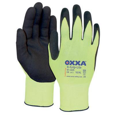 Oxxa Handschoenen X-Grip-Lite Latex Maat L Geel 2 Stuks