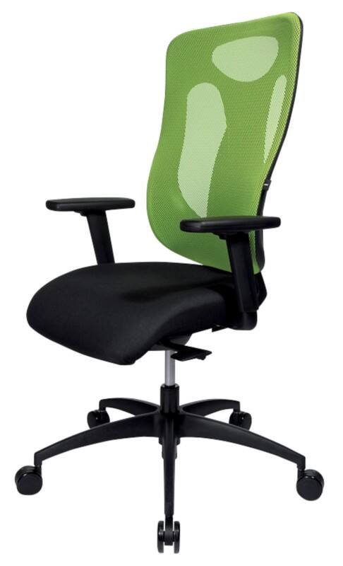 TOPSTAR Net Pro 110 Synchro Ergonomische stoel Synchroonmechanisme In hoogte verstelbare armleuning In hoogte verstelbare zitting Groen, zwart 110 kg