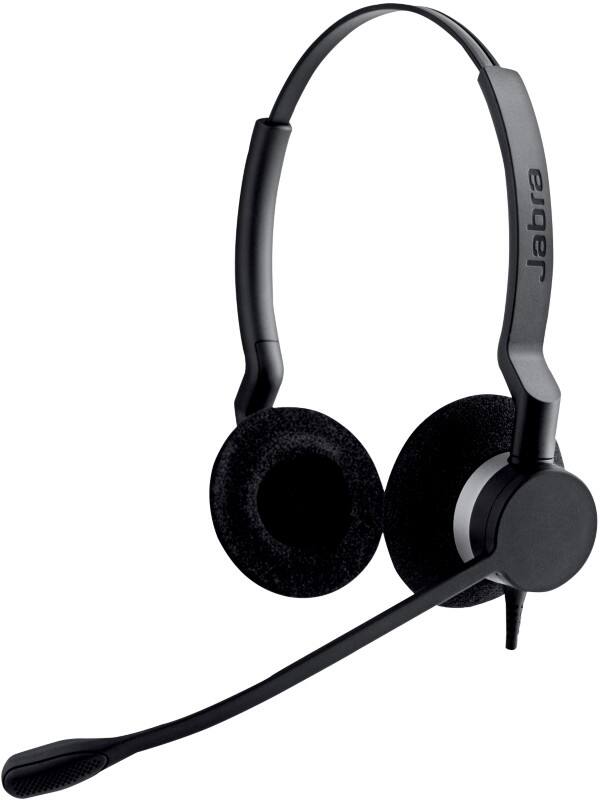 Casque audio Jabra Biz Avec fil Sur tête Microphone à réduction de bruit Stéréo BIZ 2300 QD Duo Noir