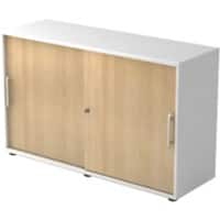 Armoire Hammerbacher Aggloméré 1 Étagère Verrouillable 1200 x 400 x 748 mm Blanc, brun