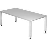Bureau Hammerbacher Q Series VQS Hauteur ajustable Rectangulaire Gris 4 pieds métalliques 2000 (L) x 1000 (P) x 810 (H) mm Acier, Aggloméré