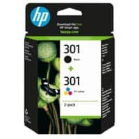 HP 301 originele inktcartridge N9J72AE zwart, cyaan, magenta, geel multipak 2 stuks