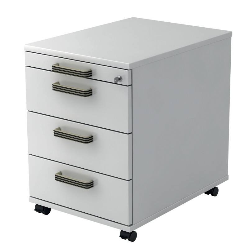 Module à tiroirs Hammerbacher 4 Tiroirs Verrouillable 428 x 580 x 590 mm