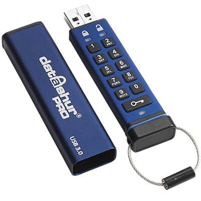 iStorage USB 3.0 USB-stick datAshur PRO 8 GB Blauw