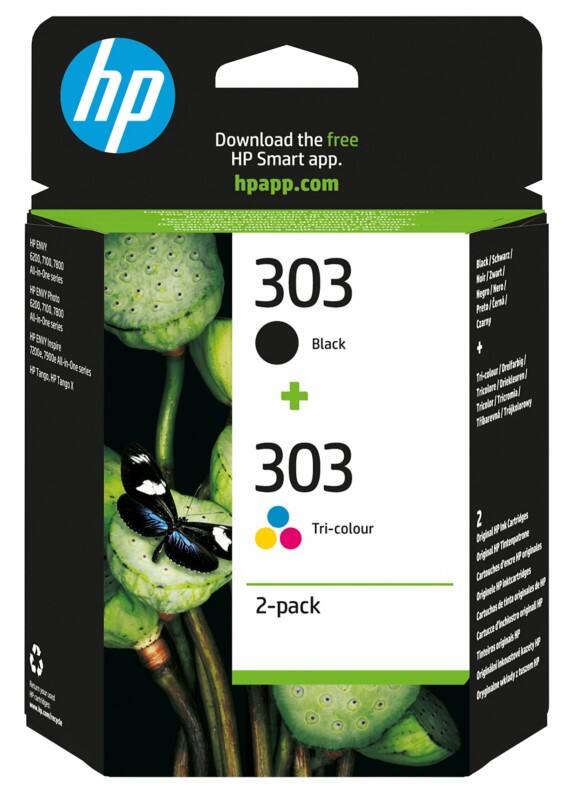 HP 303 originele inktcartridge 3YM92AE zwart, cyaan, magenta, geel multipak 2 stuks