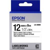 EPSON C53S654021 Etiketteertape LK-4WBN 12 mm x 9 m Zwart op wit