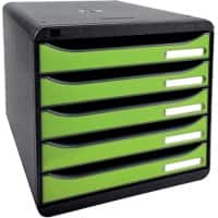 Module à tiroirs Exacompta Big-Box Noir, vert 27,8 x 34,7 x 27,1 cm