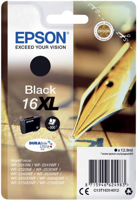 Epson 16XL Origineel Inktcartridge C13T16314012 Zwart