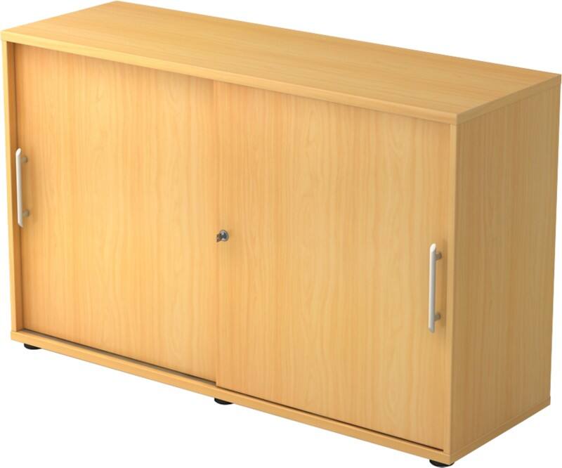 Armoire à portes coulissantes Hammerbacher Aggloméré 1 Étagère Verrouillable 1200 x 400 x 748 mm Hêtre Brun