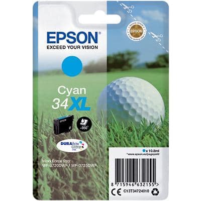 Epson 34XL Origineel Inktcartridge C13T34724010 Cyaan