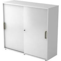 Hammerbacher Schuifdeurkast 2 Planken Afsluitbaar 1.200 x 400 x 1.100 mm Wit