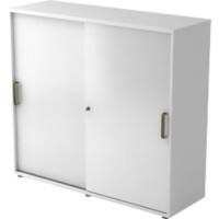 Armoire Hammerbacher Aggloméré 2 Étagères Verrouillable 1200 x 400 x 1100 mm Blanc