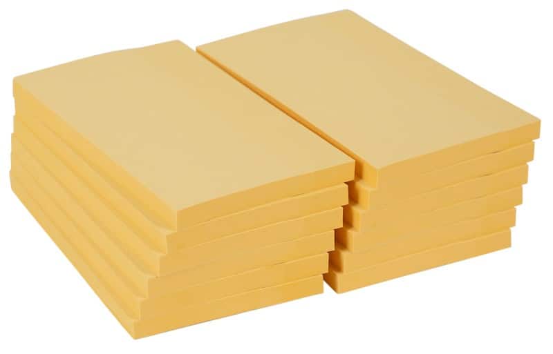 Viking Extra Super Sticky Notes 127 x 76 mm Geel Vierkant Blanco 12 blokken à 90 Vellen