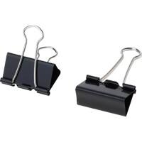Office Depot Papierklemmen Foldback Clips 41 mm Zwart 40Mn, metaal 12 Stuks