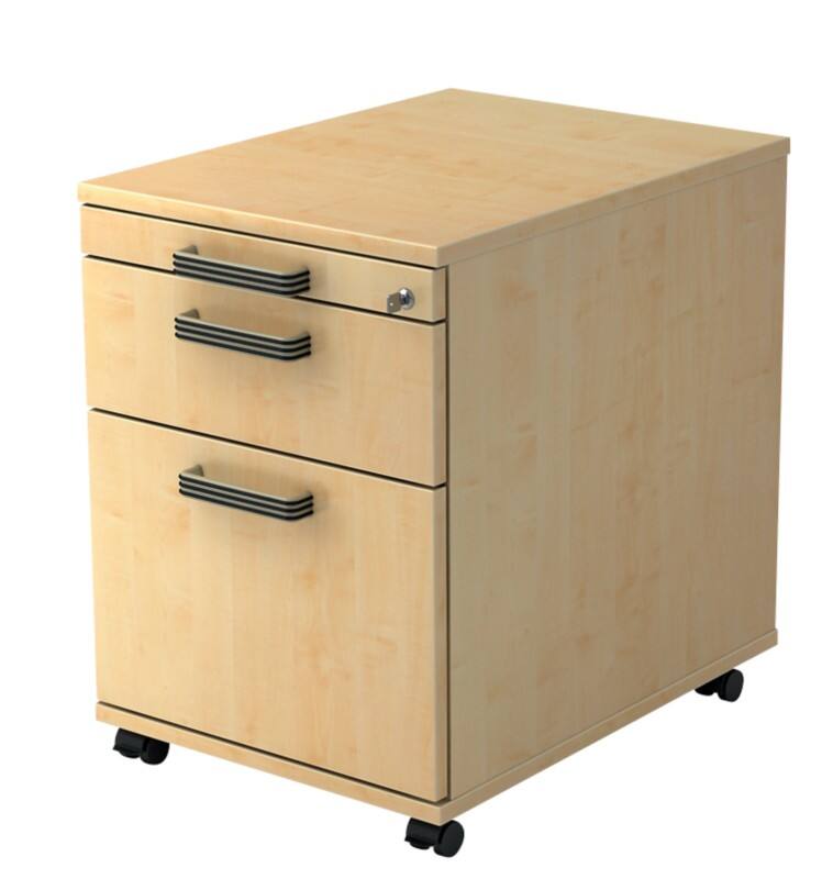 Module à tiroirs Hammerbacher 2 Tiroirs Verrouillable 428 x 580 x 590 mm Érable