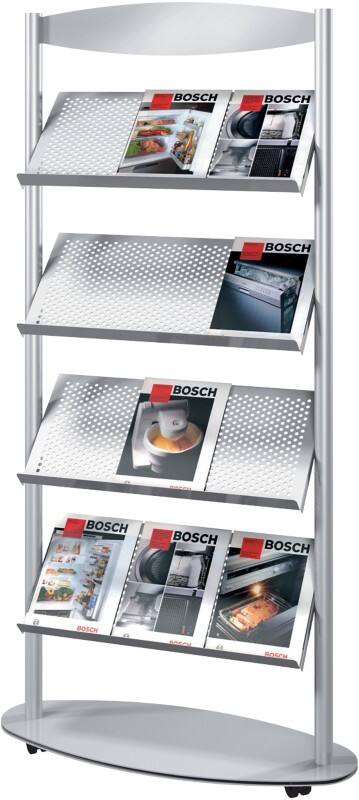 Kerkmann Sirius A4 Folderhouder Zilver 3471 780 (B) x 340 (D) x 1.700 (H) mm