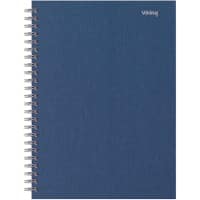 Carnet de notes à spirale Office Depot Bleu marine A5+ Couverture rigide Quadrillé micro perforé 80 feuilles