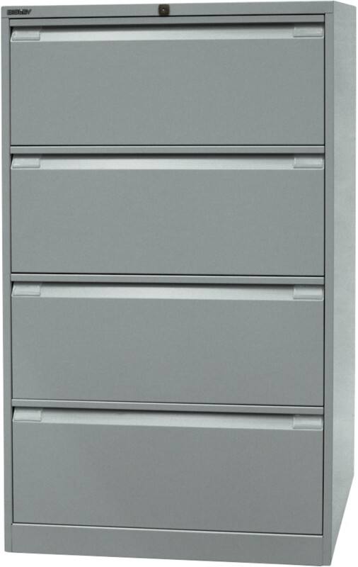 Bisley Archiefkast Staal 4 lades 800 x 622 x 1.321 mm Zilver