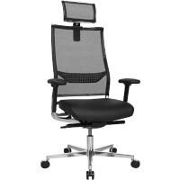 Fauteuil de bureau TOPSTAR Mécanisme synchrone Réglable en hauteur Noir 110 kg New Aluart Classic