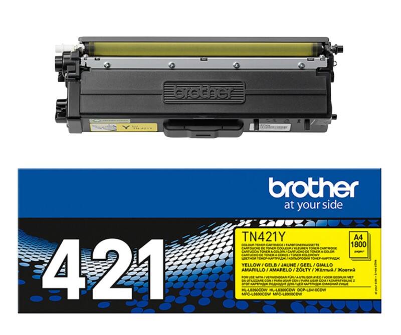Brother TN-421Y Origineel Tonercartridge Geel