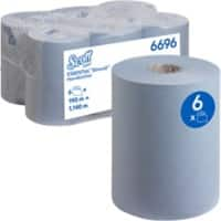 Scott Essential Slimroll Handdoeken Rol Blauw 1-laags 6696 6 Rollen à 190 m