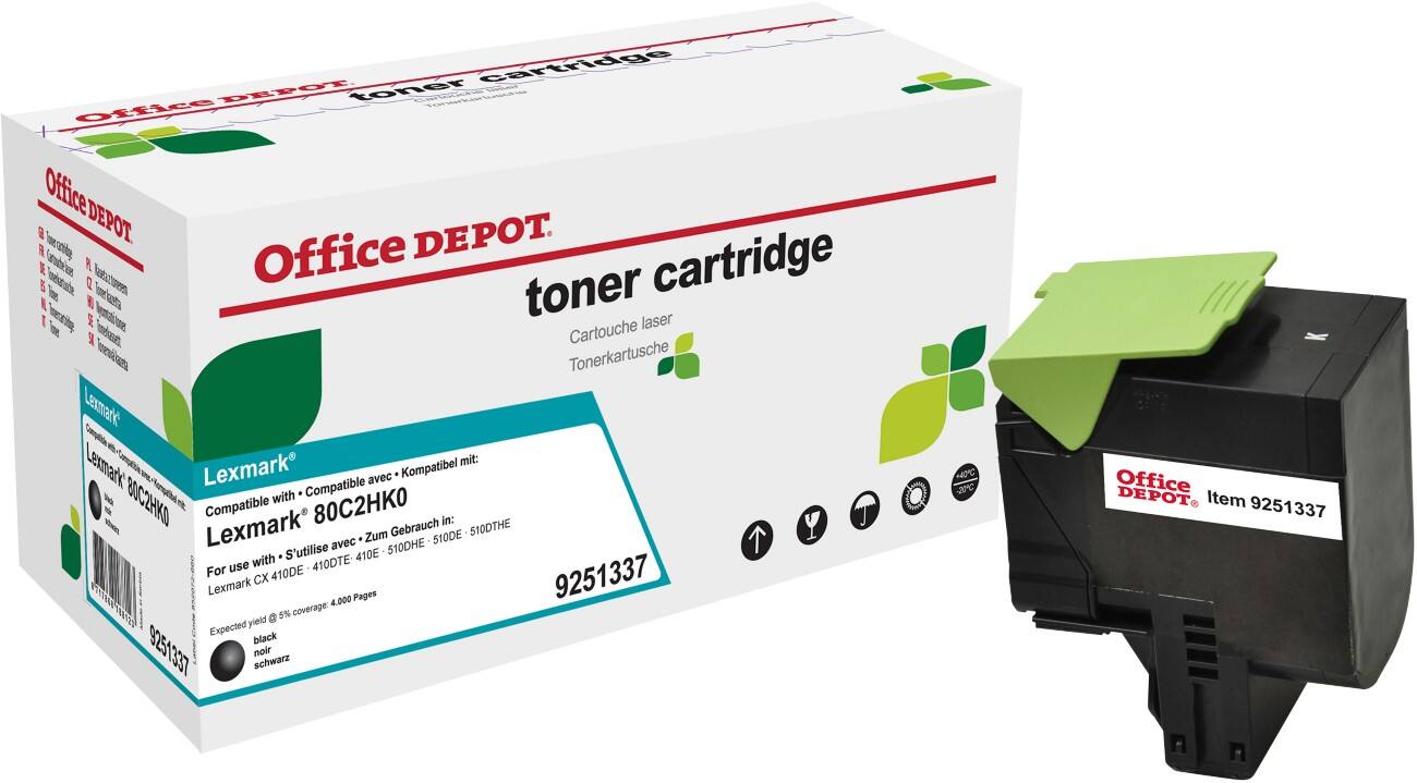 Compatibel Office Depot Lexmark 802HK Tonercartridge Zwart