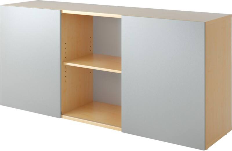 Armoire Hammerbacher Aggloméré 1 Étagère 1600 x 420 x 748 mm Érable Argenté, brun clair