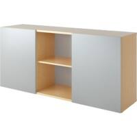 Armoire Hammerbacher Aggloméré 1 Étagère 1600 x 420 x 748 mm Érable Argenté, brun clair