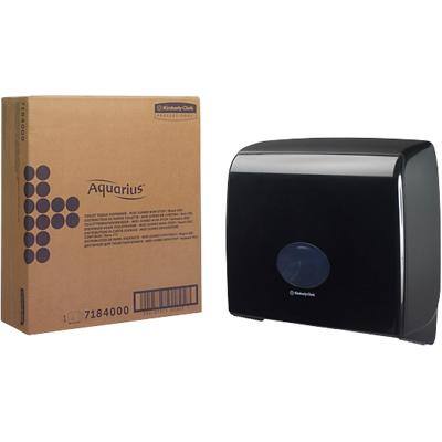 Distributeur de papier toilette AQUARIUS Jumbo Plastique Verrouillable Noir 44,6 x 12,9 x 38,2 cm