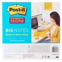 Post-it Super Sticky Notes 279 x 279 mm Geel Vierkant Blanco 30 Vellen
