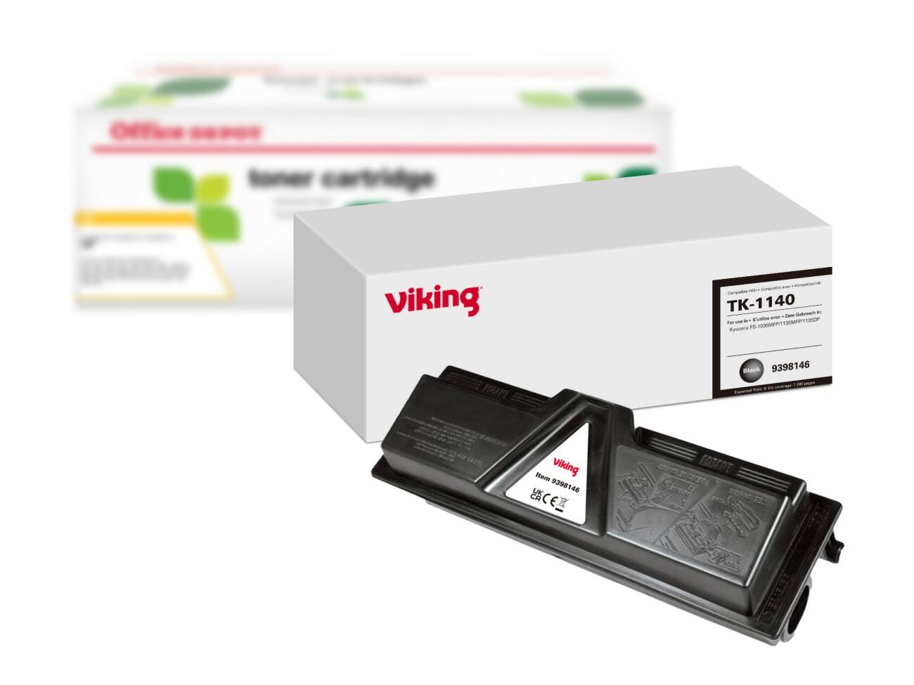 Compatibel Office Depot Kyocera TK-1140 Tonercartridge Zwart