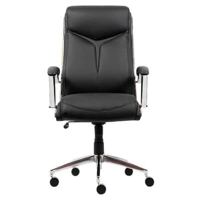 Realspace Basic Tilt Executive-stoel met armleuning en verstelbare stoel Midas Kunstleder Zwart